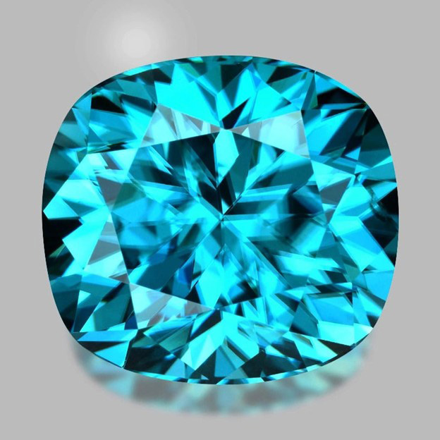 Internally flawless Cambodian zircon (11.95 ct) from Murray Donovan of Gemrough cut and photographed by Barrygems in Queensland, Australia – by Renée Newman